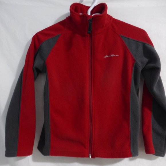 EDDIE BAUER, red & grey, fleece jacket, small, 8 - Picture 6 of 6